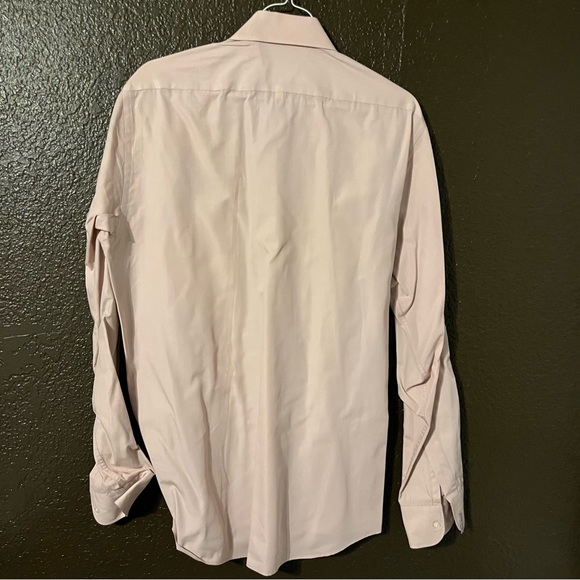 Light Pink Yves Saint Laurent Button Down Long Sleeve Business Shirt, Size 15 - Picture 4 of 4